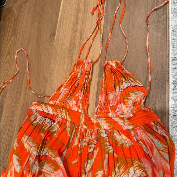 Free People 100 degree printed mini dress - tropical size SMALL - Picture 3 of 5